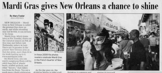 Mardi Gras gives New Orleans a chance to shine